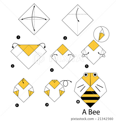 origami A Bee. - Stock Illustration [21342560] - PIXTA