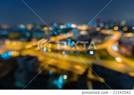 Bangkok man traffic road, Abstract blur bokeh 21342842