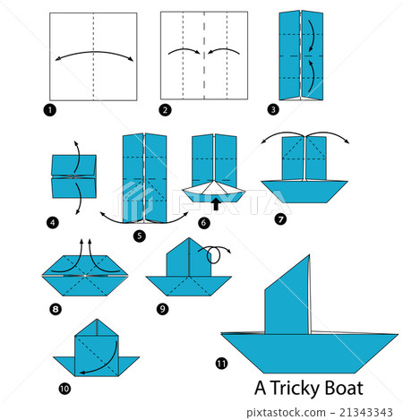 origami A Tricky Boat. 21343343