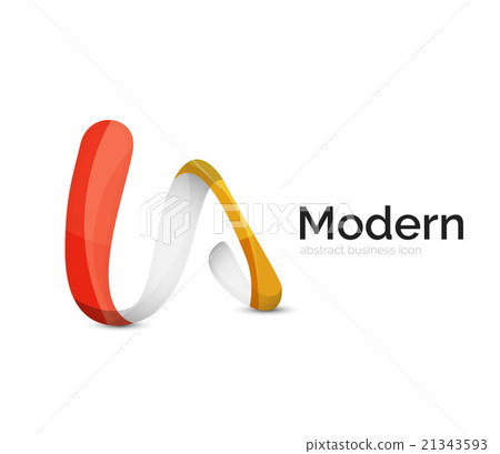 Modern vector ribbon logo Modern vector ribbon logo 21343593