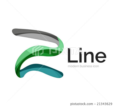 Modern vector ribbon logo Modern vector ribbon logo 21343629