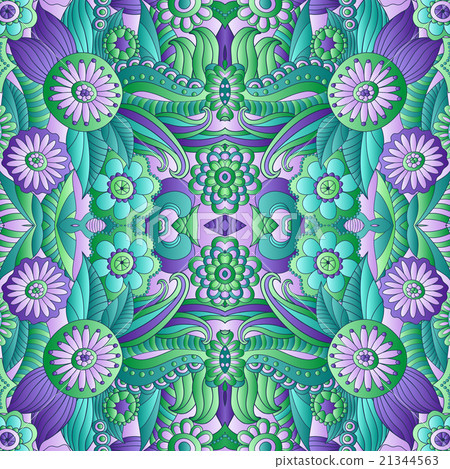 Seamless vector floral pattern - Stock Illustration [21344563] - PIXTA