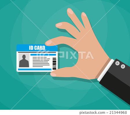 Businessman Hand holding Id card Businessman Hand holding Id card 21344968