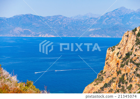 Coastal summer landscape of Corsica with rocks 21345074