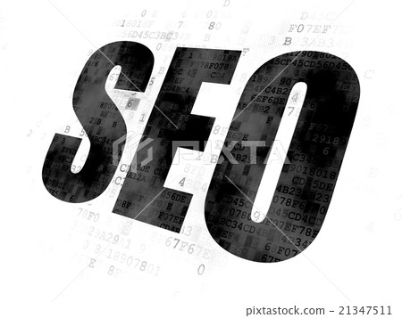 Web design concept: SEO on Digital background - Stock Illustration ...