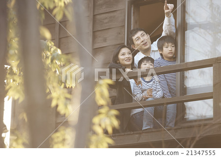 A family watching the landscape A family watching the landscape 21347555