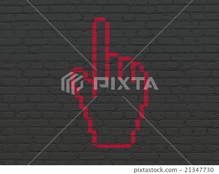 Advertising concept: Mouse Cursor on wall Advertising concept: Mouse Cursor on wall 21347730
