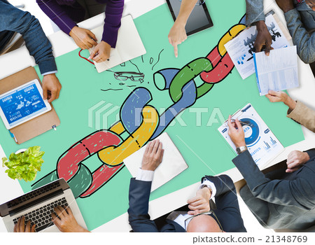 Stock Photo: Chain Broken Stress Pressure Freedom Concept