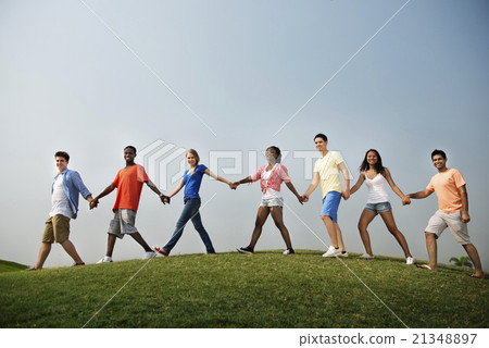 Group Friends Outdoors Holding Hands Unity Concept Group Friends Outdoors Holding Hands Unity Concept 21348897
