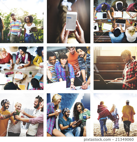 Collage Friendship Bonding Memories Happiness People Concept 21349060