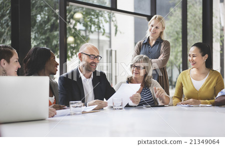 Group of Business People Discussing Office Concept 21349064