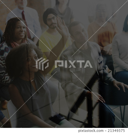 Diverse People Conference Asking Group Concept 21349375