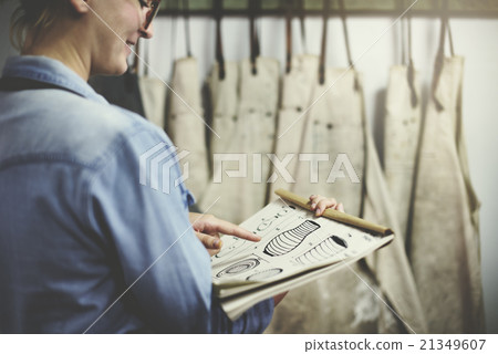 Apron Craftmanship Pottery Clay Artisan Industrial Concept Apron Craftmanship Pottery Clay Artisan Industrial Concept 21349607