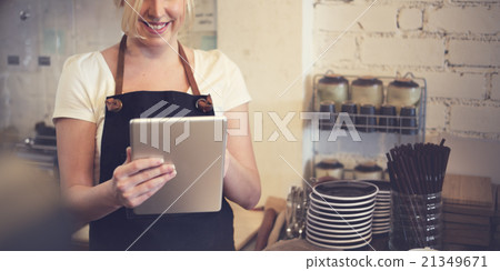 Barista Cafe Making Coffee Preparation Service Concept 21349671