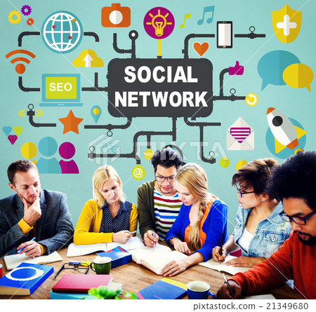 Social Network Internet Online Society Connecting Social Media C 21349680