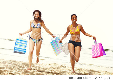 Women Bikini Shopping Bags Beach Summer Concept 21349903