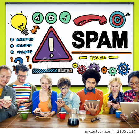 Spam Problem Virus Online Malware Hacking Concept 21350114