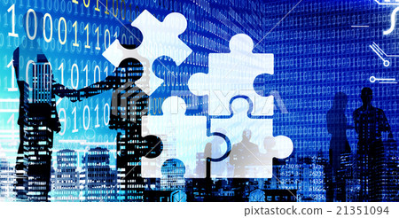 Corporate Jigsaw Puzzle Unity Team Collabration Concept 21351094