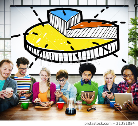 Bar Graph Statistics Analysing Chart Reports Concept 21351884