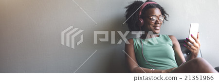 Chilling Digital Device Headphone Relaxation Audio Concept 21351966