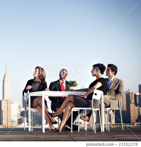 Business Team Leader meeting Rooftop Concept Business Team Leader meeting Rooftop Concept 21352178