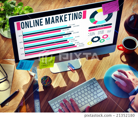 Online Marketing E-commerce Business Concept Online Marketing E-commerce Business Concept 21352180