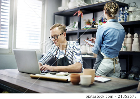 Stock Photo: Craftman Crafty Creativity Cup Industrial Small Business Concept