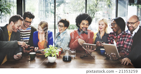 People Meeting Communication Technology Digital Tablet Concept People Meeting Communication Technology Digital Tablet Concept 21353259