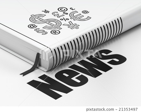 News concept: book Finance Symbol, News on white News concept: book Finance Symbol, News on white 21353497