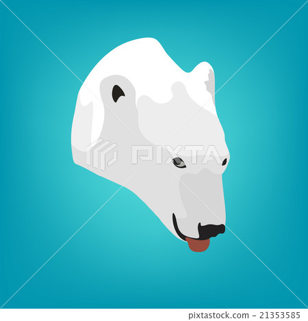 illustration polar bear's head 21353585