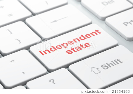Politics concept: Independent State on computer 21354163