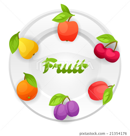 Background design with plate and stylized fresh Background design with plate and stylized fresh 21354176