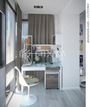 Kids bedroom interior design, 3D render Kids bedroom interior design, 3D render 21355463