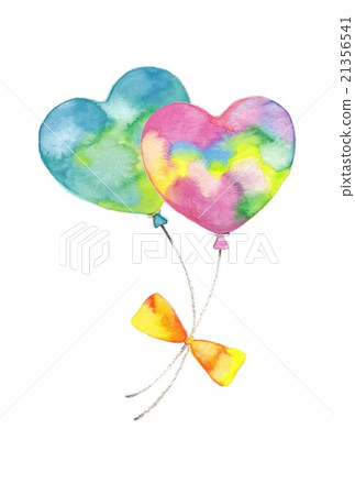 Two balloons, shocking pink and light blue Two balloons, shocking pink and light blue 21356541
