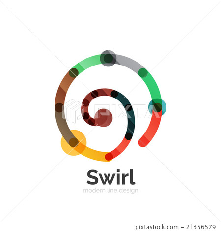 Vector swirl circle logo - Stock Illustration [21356579] - PIXTA