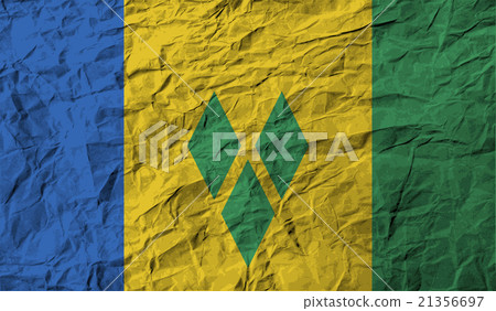Flag of Saint Vincent and The Grenadines with old 21356697