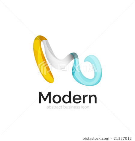 Wave ribbon logo, vector abstract shape Wave ribbon logo, vector abstract shape 21357012