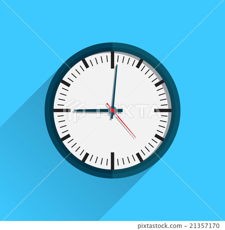 Clock flat icon.  21357170