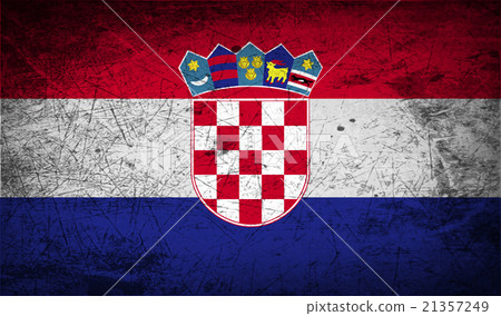 Flag of Croatia with old texture. Vector Flag of Croatia with old texture. Vector 21357249
