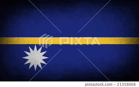 Flag of Nauru with old texture. Vector 21358008