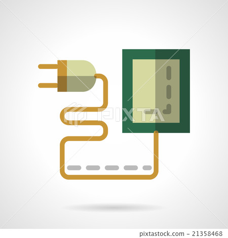 Eco charger flat color vector icon Eco charger flat color vector icon 21358468