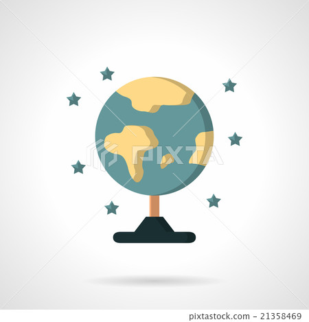 Earth model globe flat color vector icon Earth model globe flat color vector icon 21358469