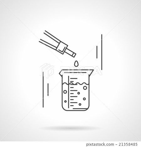 Laboratory research flat line vector icon - Stock Illustration ...