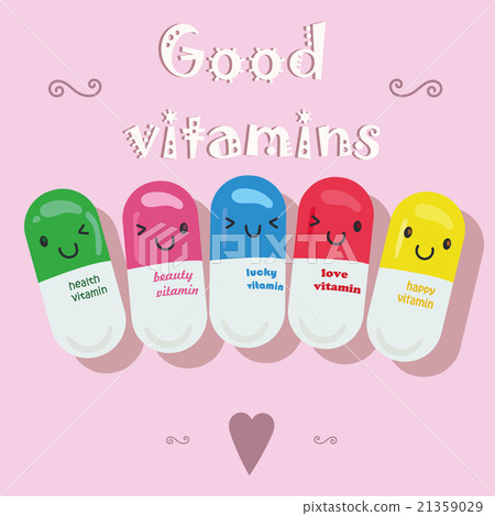 Happy capsule for perfect mood-插圖素材 [21359029] - PIXTA圖庫