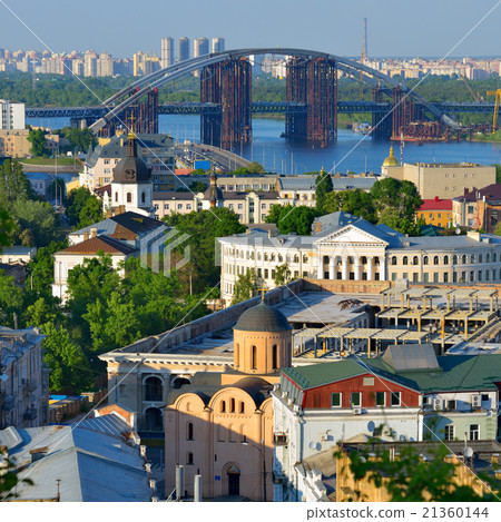 Beautiful view of the old district of Podil Beautiful view of the old district of Podil 21360144
