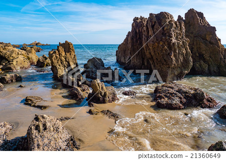 sand beach with rock 21360649
