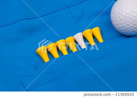 Blue trousers and golf equipments Blue trousers and golf equipments 21360920