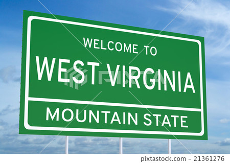 Welcome to West Virginia state road sign Welcome to West Virginia state road sign 21361276