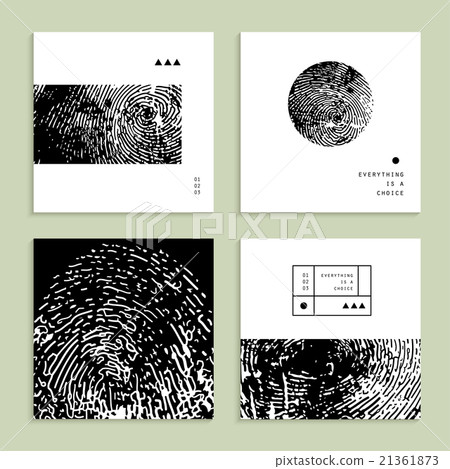 Creative cards. Unusual backgrounds. Vector. 21361873