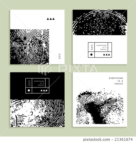 Creative cards. Unusual backgrounds. Vector. 21361874